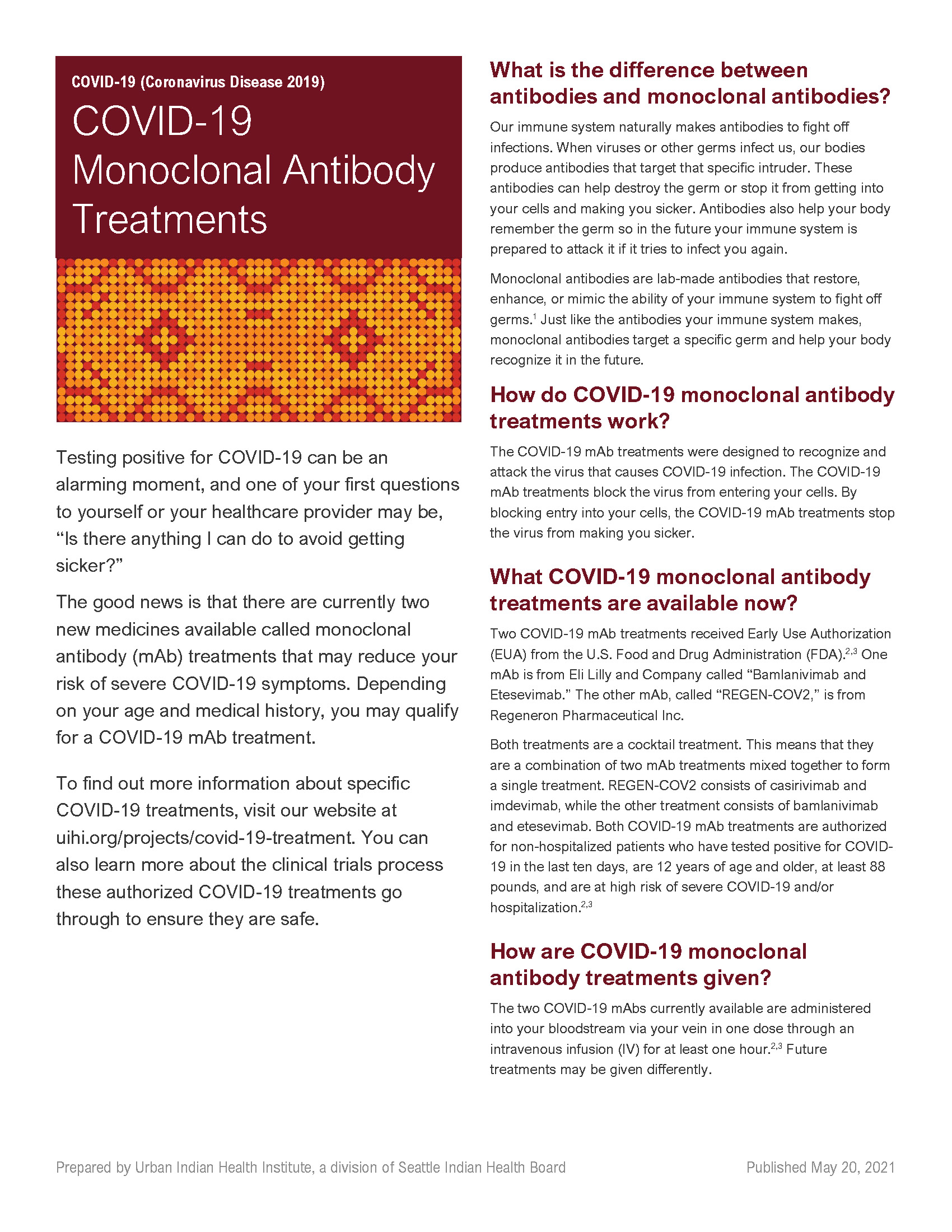 Covid 19 Monoclonal Antibody Treatments Urban Indian Health Institute