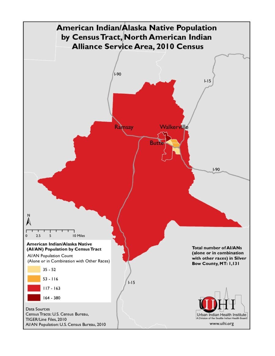 American Indian/Alaska Native Population by Census Tract: North American Indian Alliance Service Area, 2010 Census