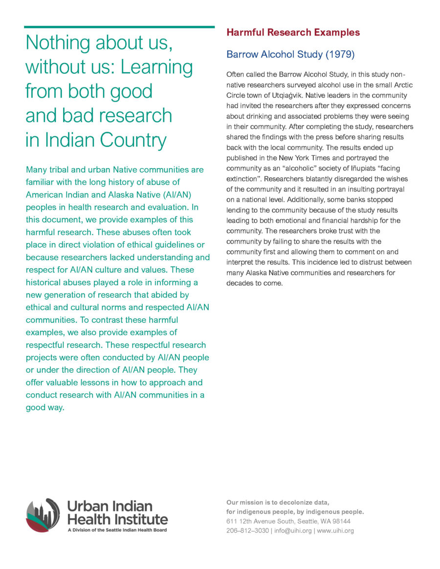 Learning from both Good and Bad Research in Indian Country