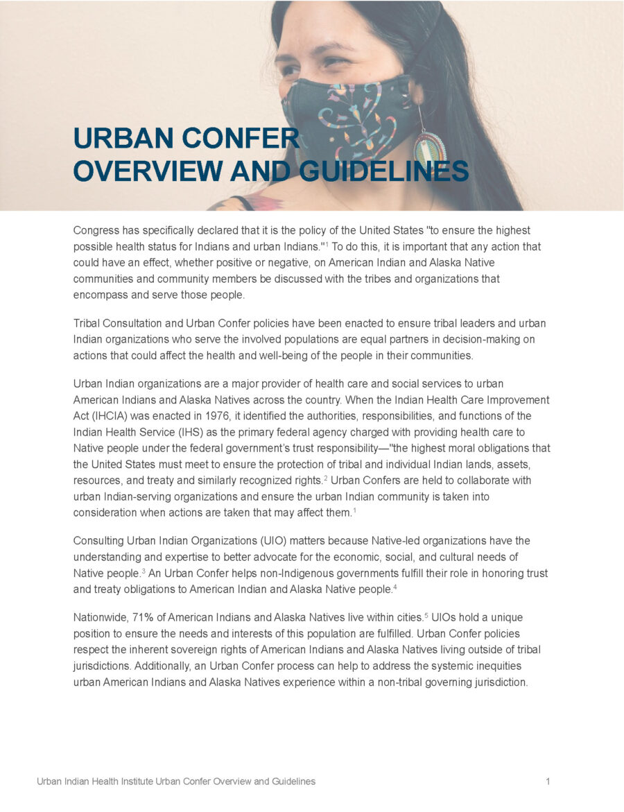 Urban Confer Overview and Guidelines