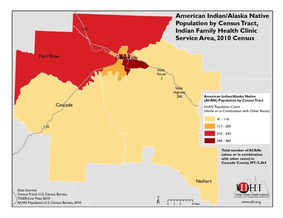 American Indian/Alaska Native Population by Census Tract: Indian Family Health Clinic Service Area, 2010 Census